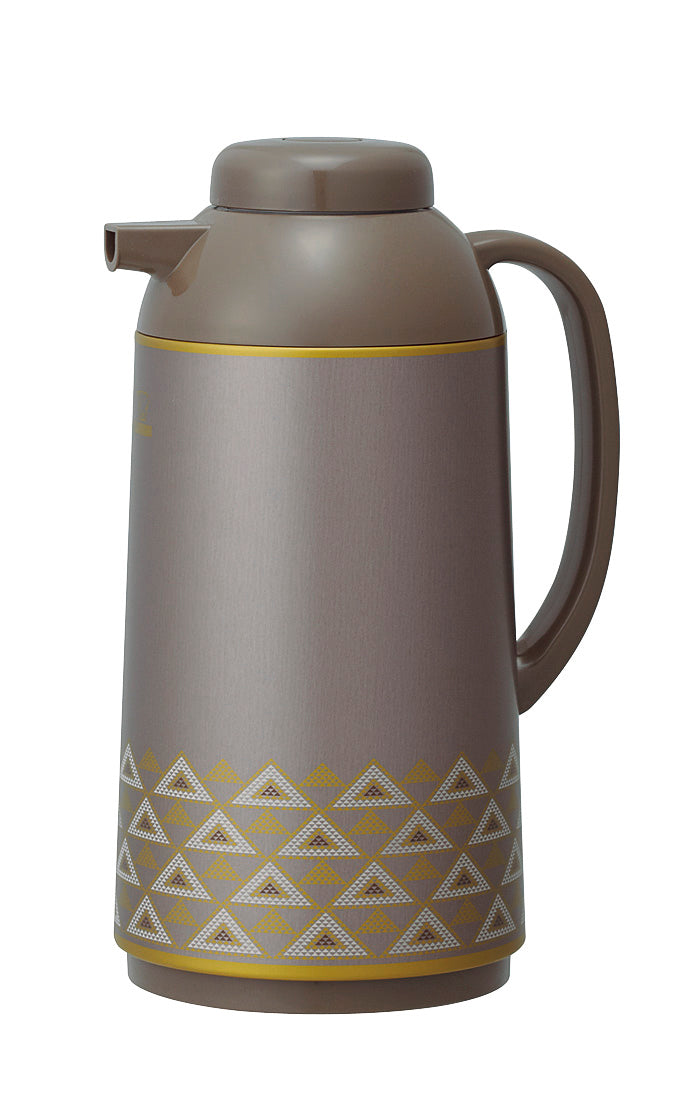 Zojiroushi Push type facuum Flask Gold Brown 1.85 Liter (حزمة 2)