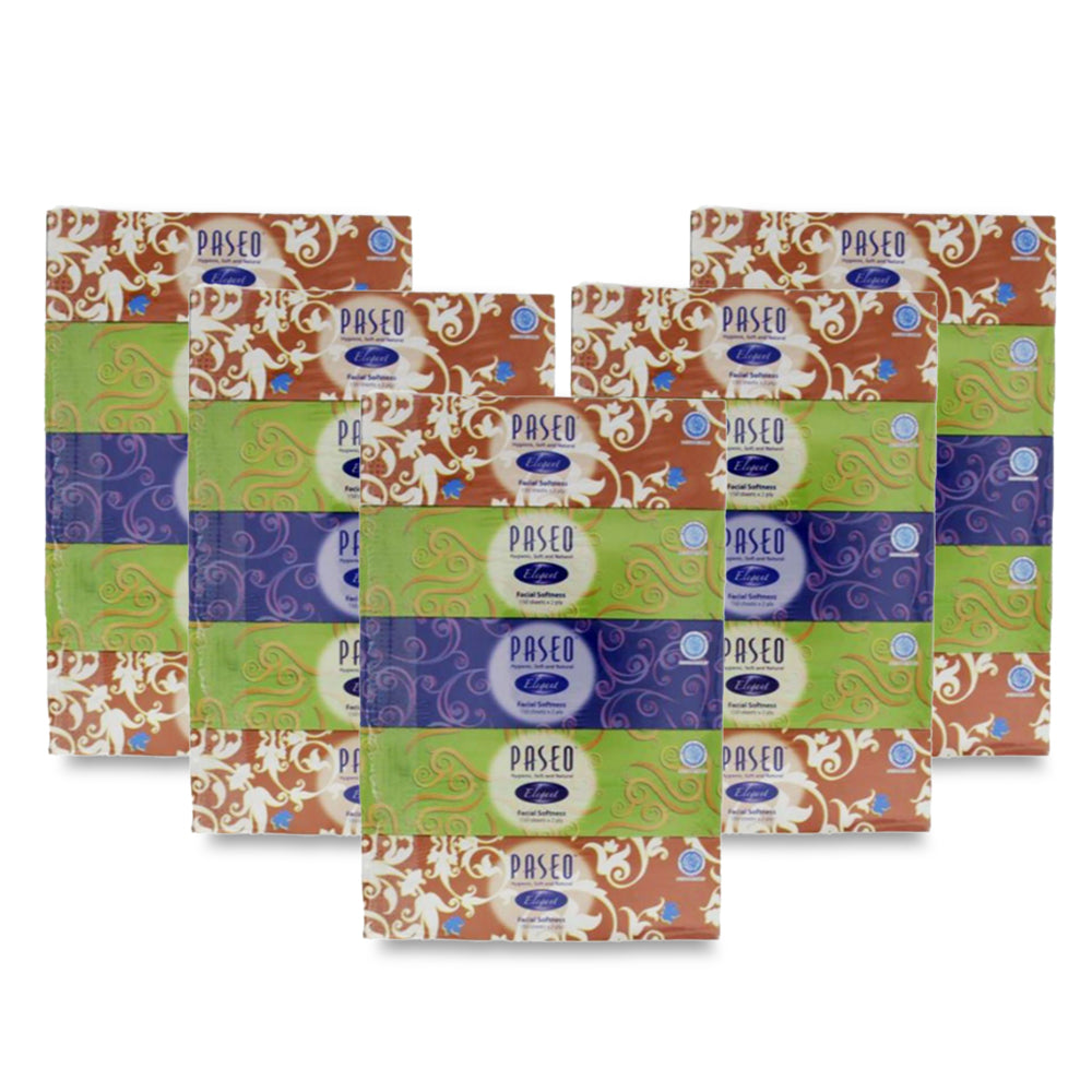 Paseo Facial Box 2Ply 150 sheets - Total 30 Boxes