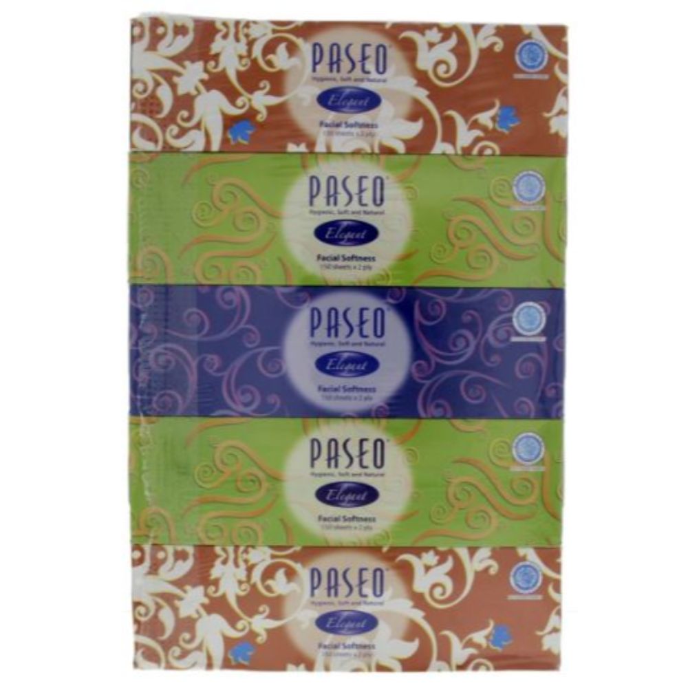 Paseo Facial Box 2Ply, 150'sheets (5 Boxes X Pack of 6 - Total 30 Boxes) - Billjumla.com