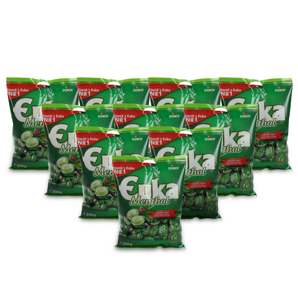 Storck Euka Menthol Candy Pouch 200g - (Pack of 6)