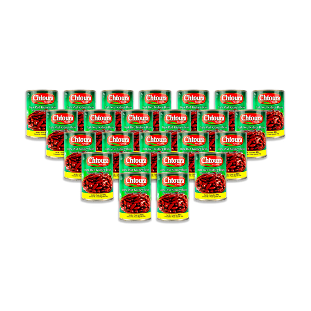 شتورة - فاصوليا حمراء داكنة 400 جرام - (عبوة من 24 قطعة)