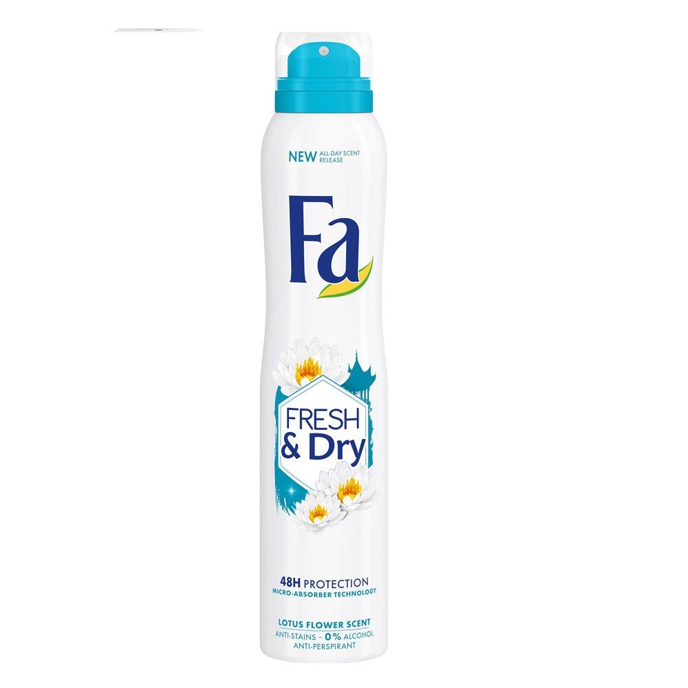 Fa Deo Spray Fresh & Dry 150ml (Pack of 6)