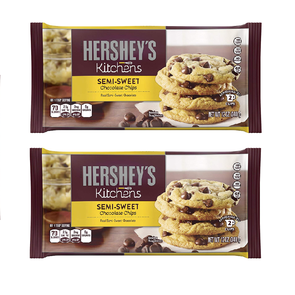 رقائق الخبز من هيرشي نصف حلوة 275 جرام (حزمة 2)