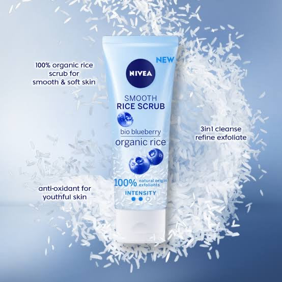 Nivea Smooth Rice Face Scrub 75ml - (Pack Of 6) - Billjumla.com