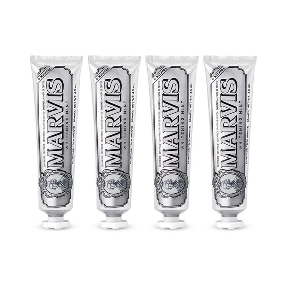 مافرس معجون أسنان مبيض بالنعناع 85 مل عبوة من 4 قطع