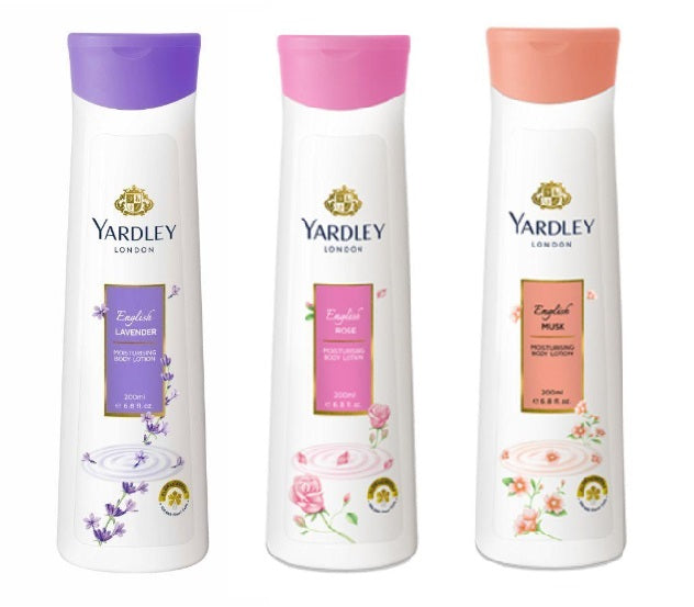 Yardley Body Lotion 200ml - English Lavender + English Rose + Musk