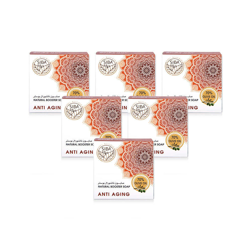 صابون ناتشورال بوستر من صبا (عبوة من 6 قطع)