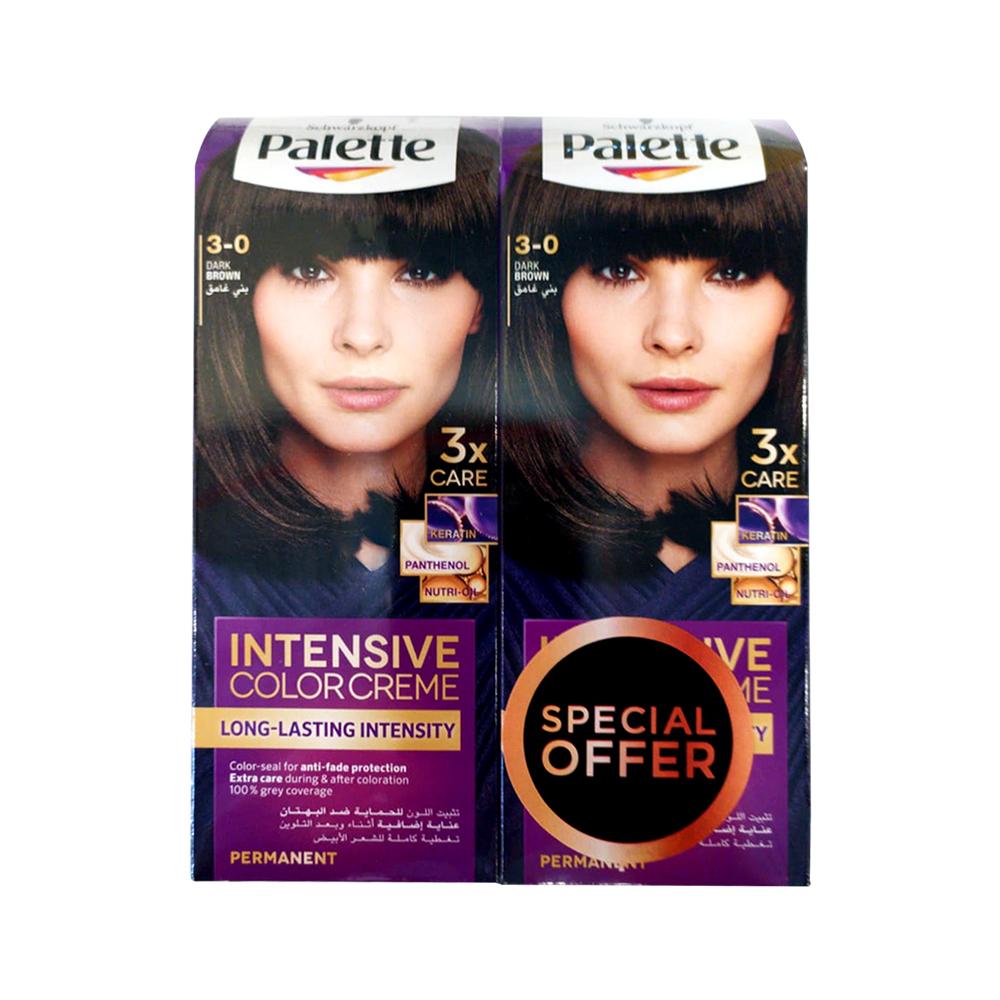 Palette Intensive Color Creme 3-0 Dark Brownsemi Kit Twin Pack - Billjumla.com
