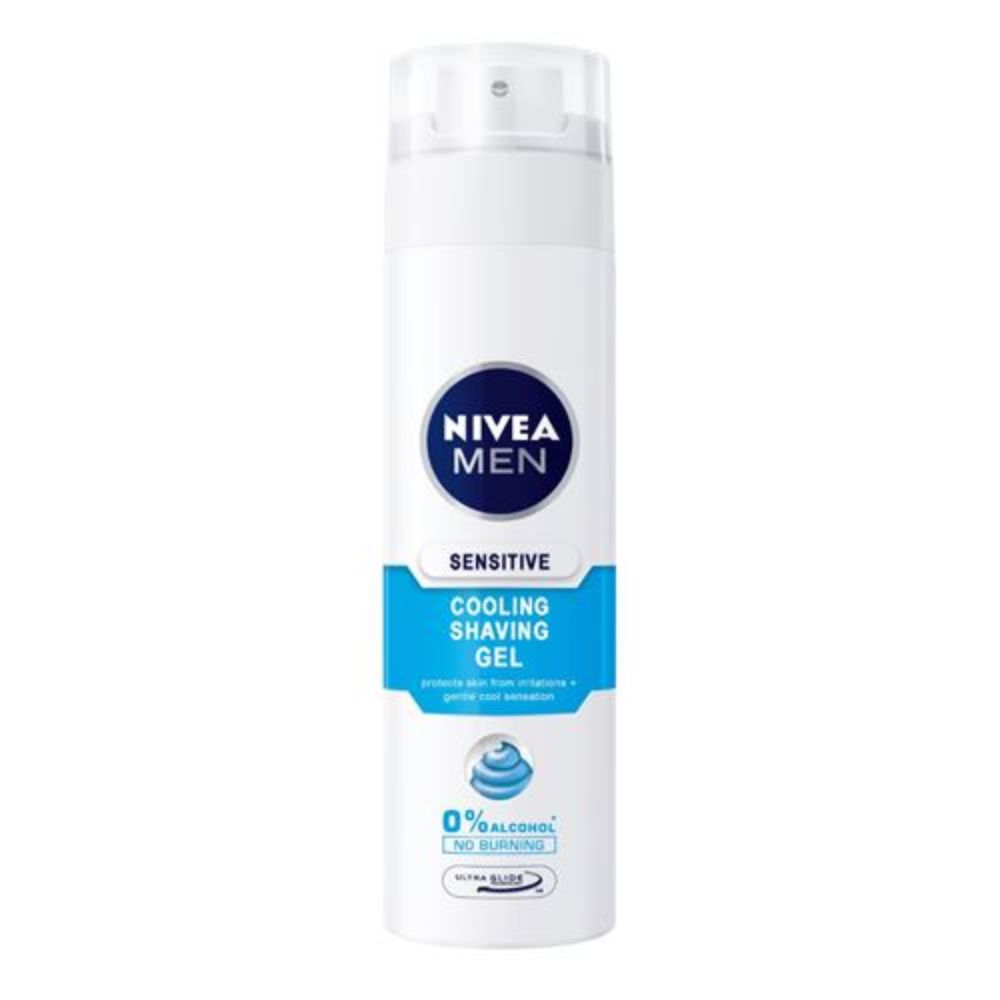 Nivea Men Shaving Gel Sensitive Cool 200ml - (Pack Of 6) - Billjumla.com