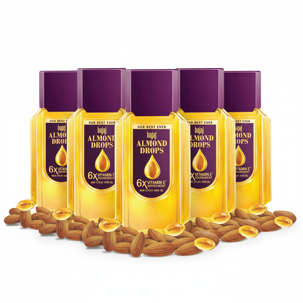 Bajaj Almond Drop Hair Oil 100 Ml (Pack of 6)