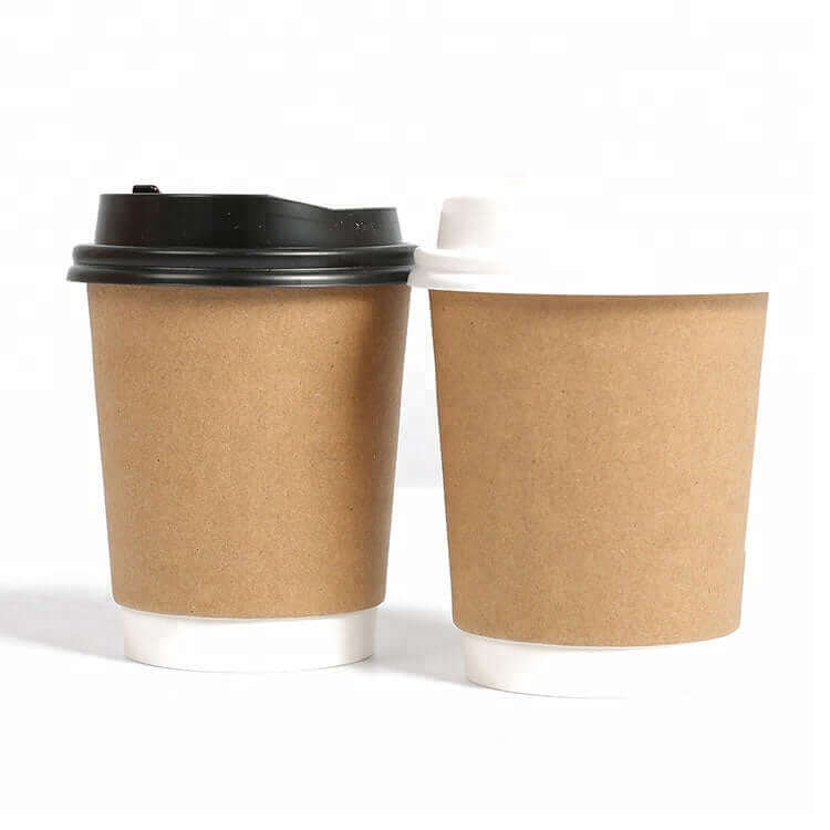 Paper Cup 12 Oz printed with lid (Pack of 2, Total 100 Pieces)