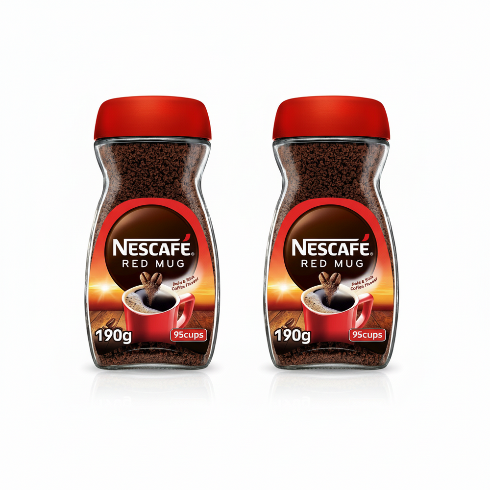 Nescafe Red Mug Instant Coffee 190g (Pack of 2)