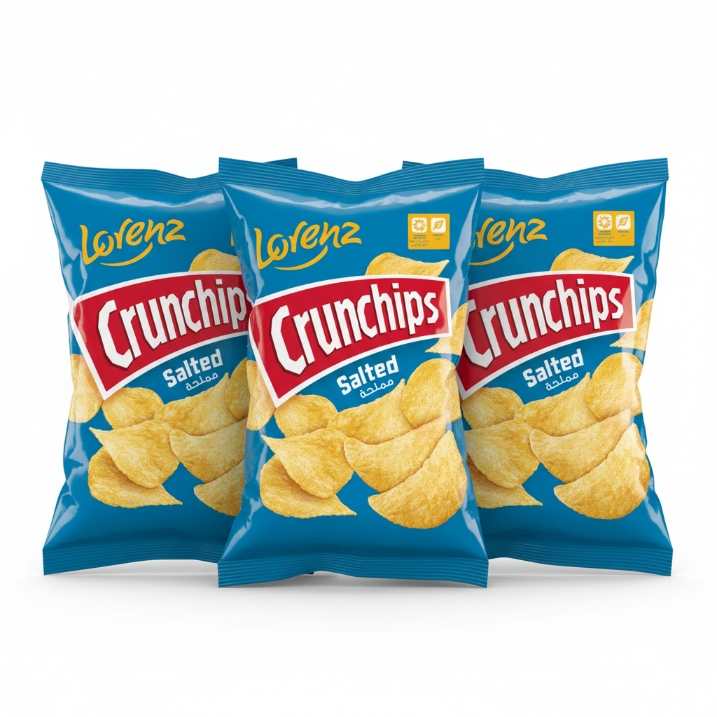 Lorenz Crunchips Salted 100G (Pack of 3)