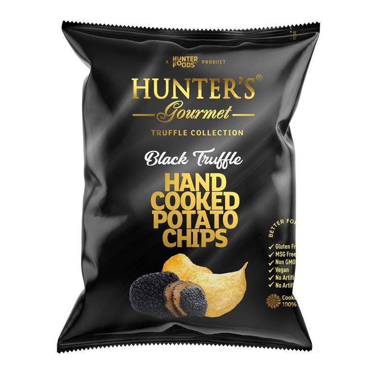 Hunter's Hand Cooked Potato Chips Black Truffle 125g (Pack of 6)