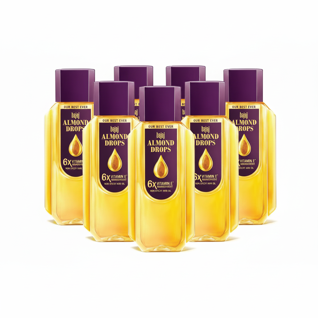 Bajaj Almond Drop Hair Oil 500 Ml (Pack of 6)