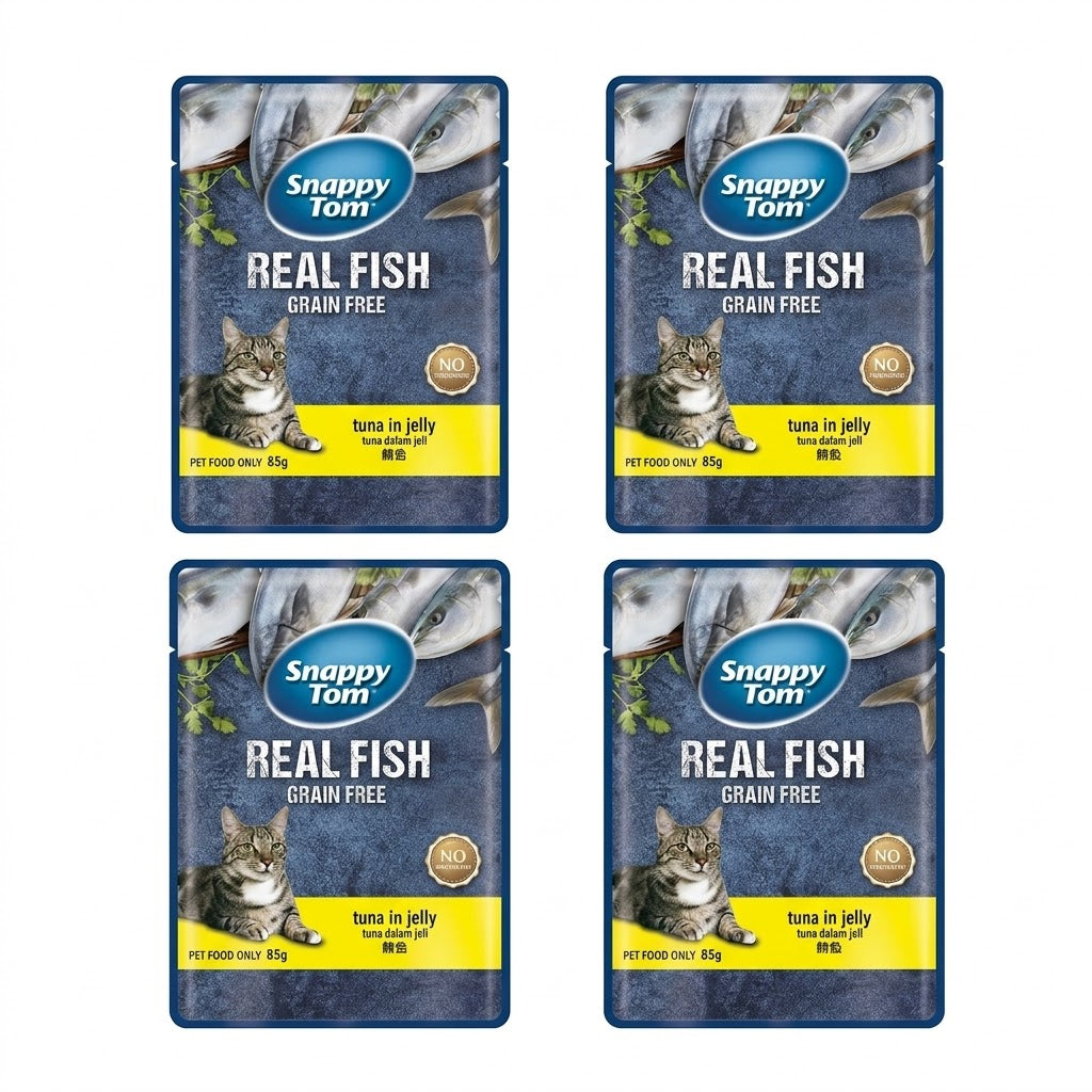 Snappy Tom  Tuna In Jelly Pouch 85gm (Pack of 4)