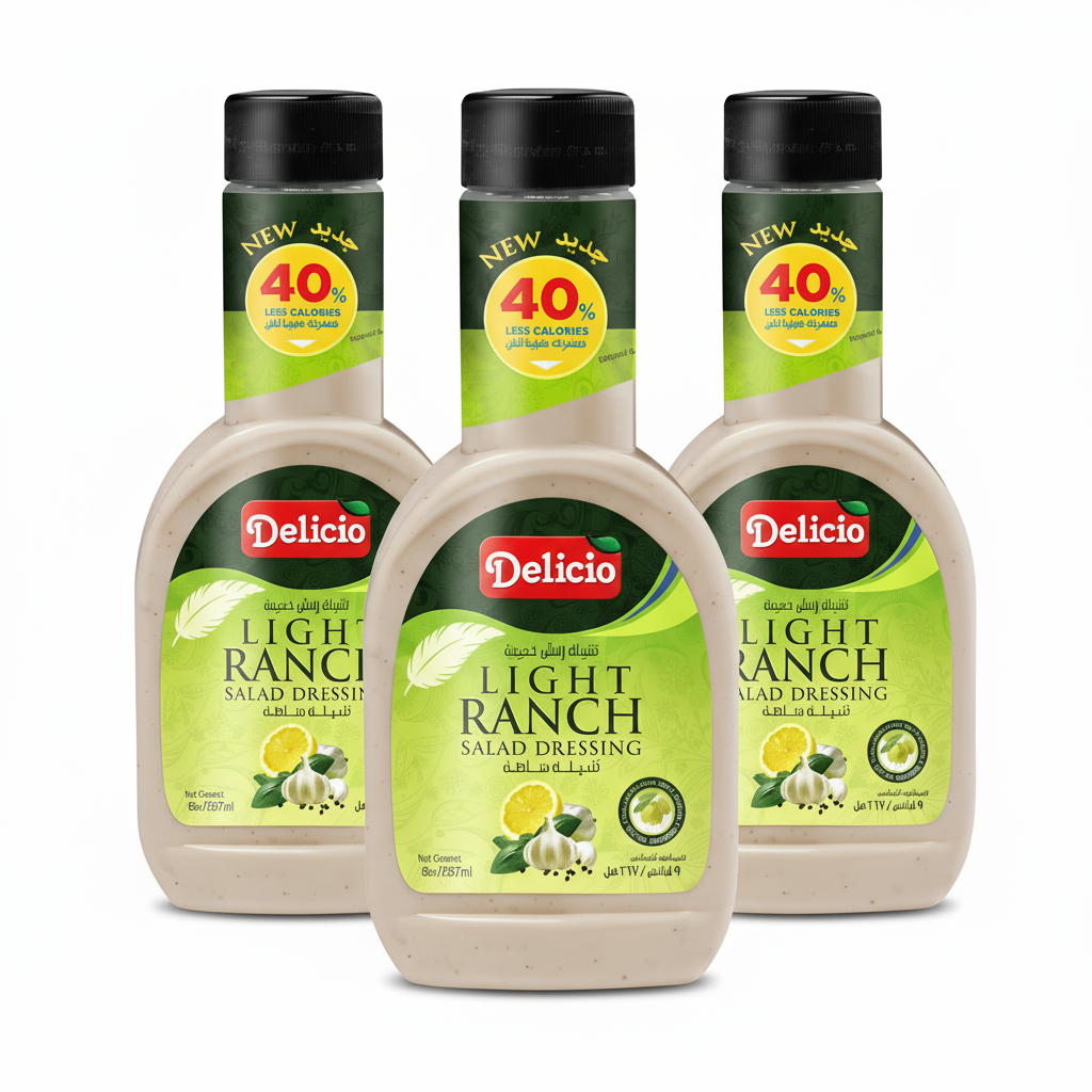 Delicio Light Ranch 267ml - Pack of 3