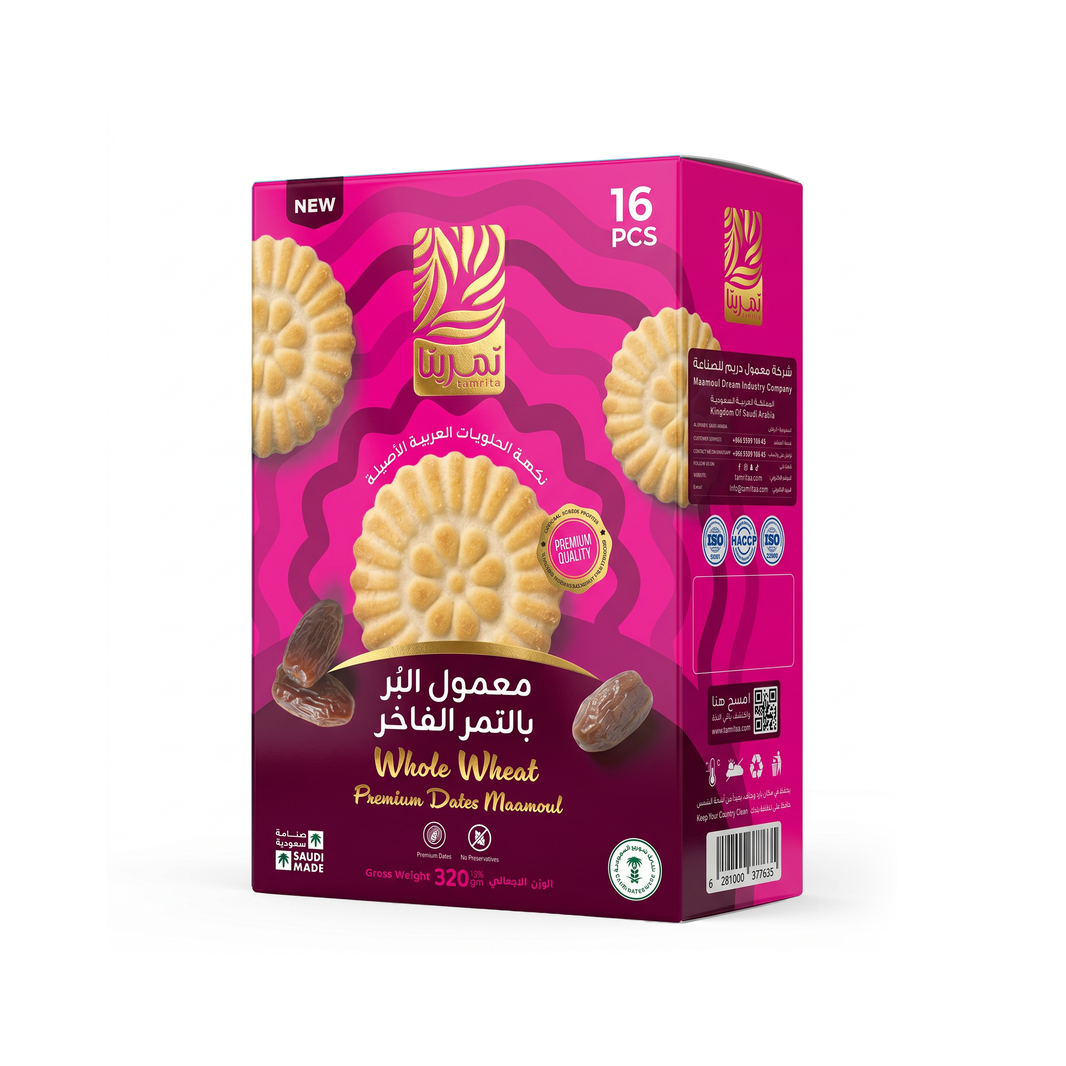 TAMRITA WHOLE WHEAT MAAMOUL WITH PREMIUM DATES 320G (Pack of 2)