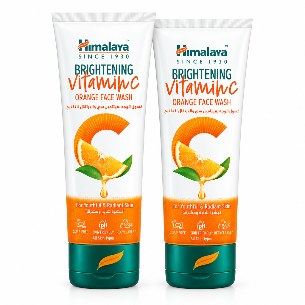 Himalaya Brightening Vitamin C Orange Face Wash 100Ml (Pack of 2)