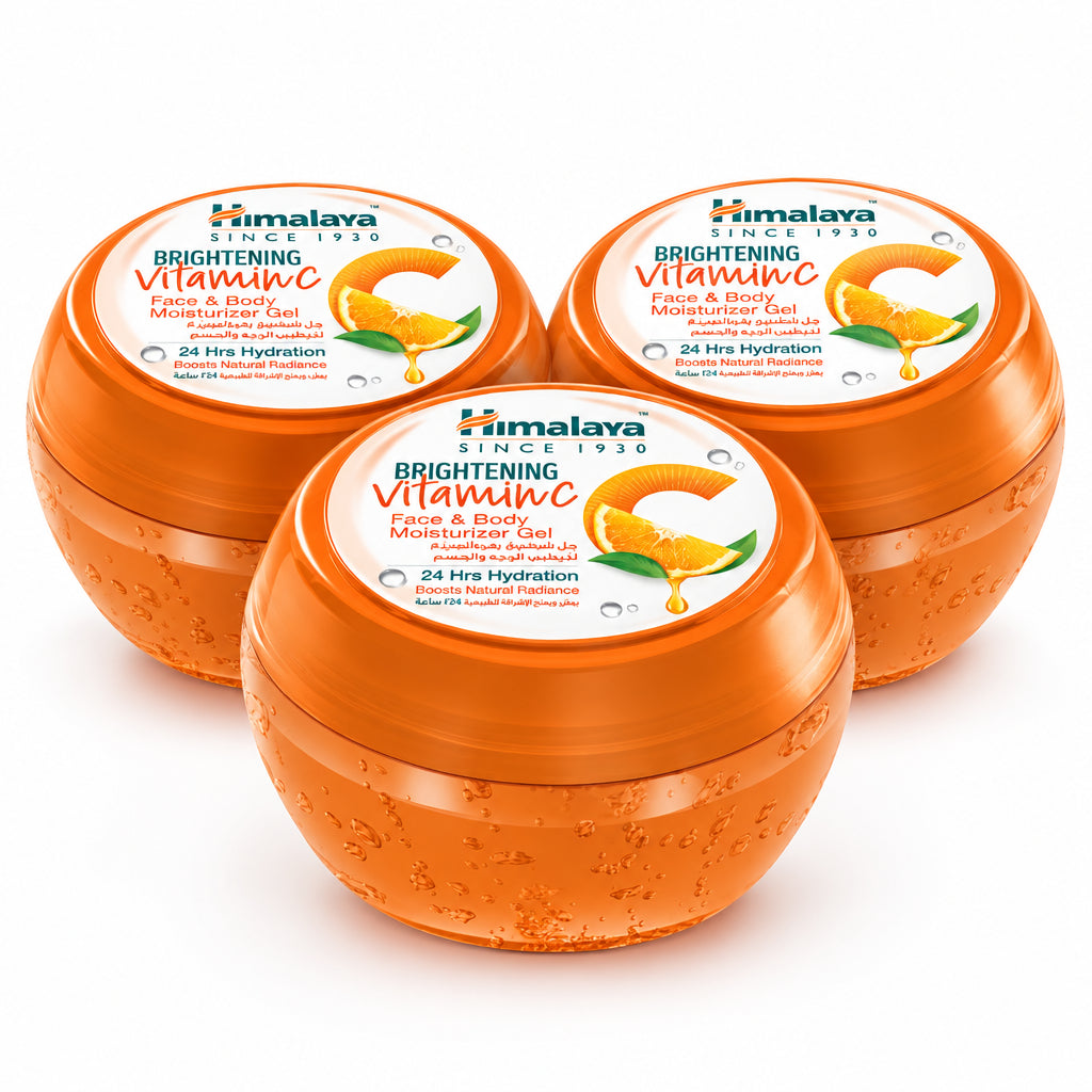 Himalaya Brightening Vitamin C Face & Body Gel 300Ml (Pack of 3)