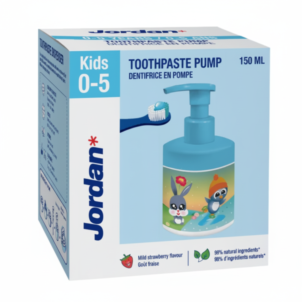 JORDAN KIDS TOOTH PASTE PUMP 0 -5 YEARS 150 ML