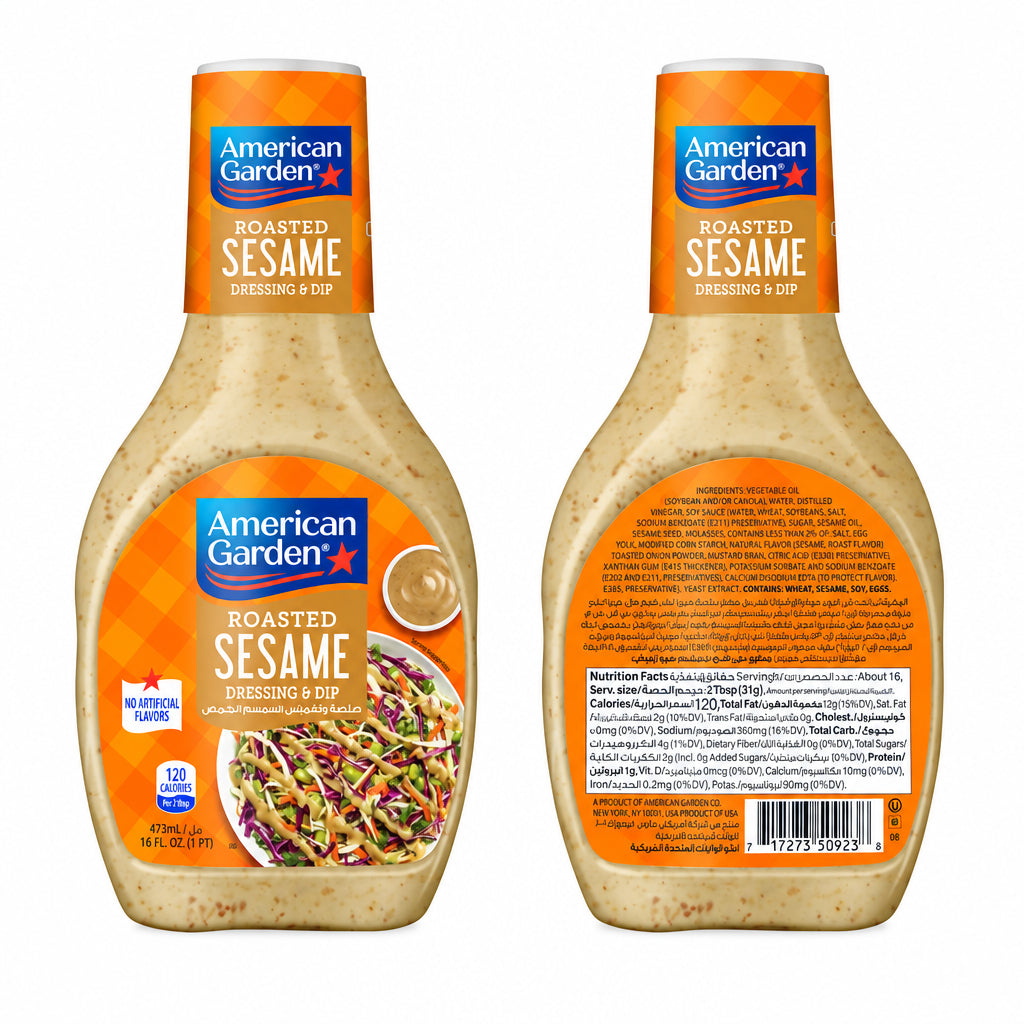 American Garden Roasted Sesame Dressing 16Oz (Pack of 3)