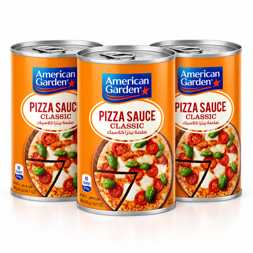 American Garden Pizza Sauce (Can) 400gm (Pack of 3)