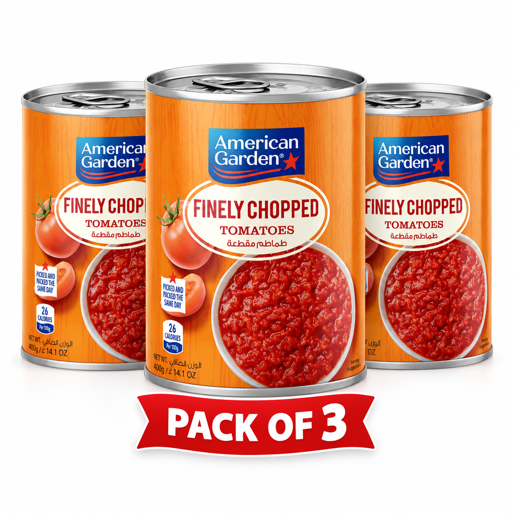 American Garden Finely Chopped Tomato 400gm (Pack of 3)