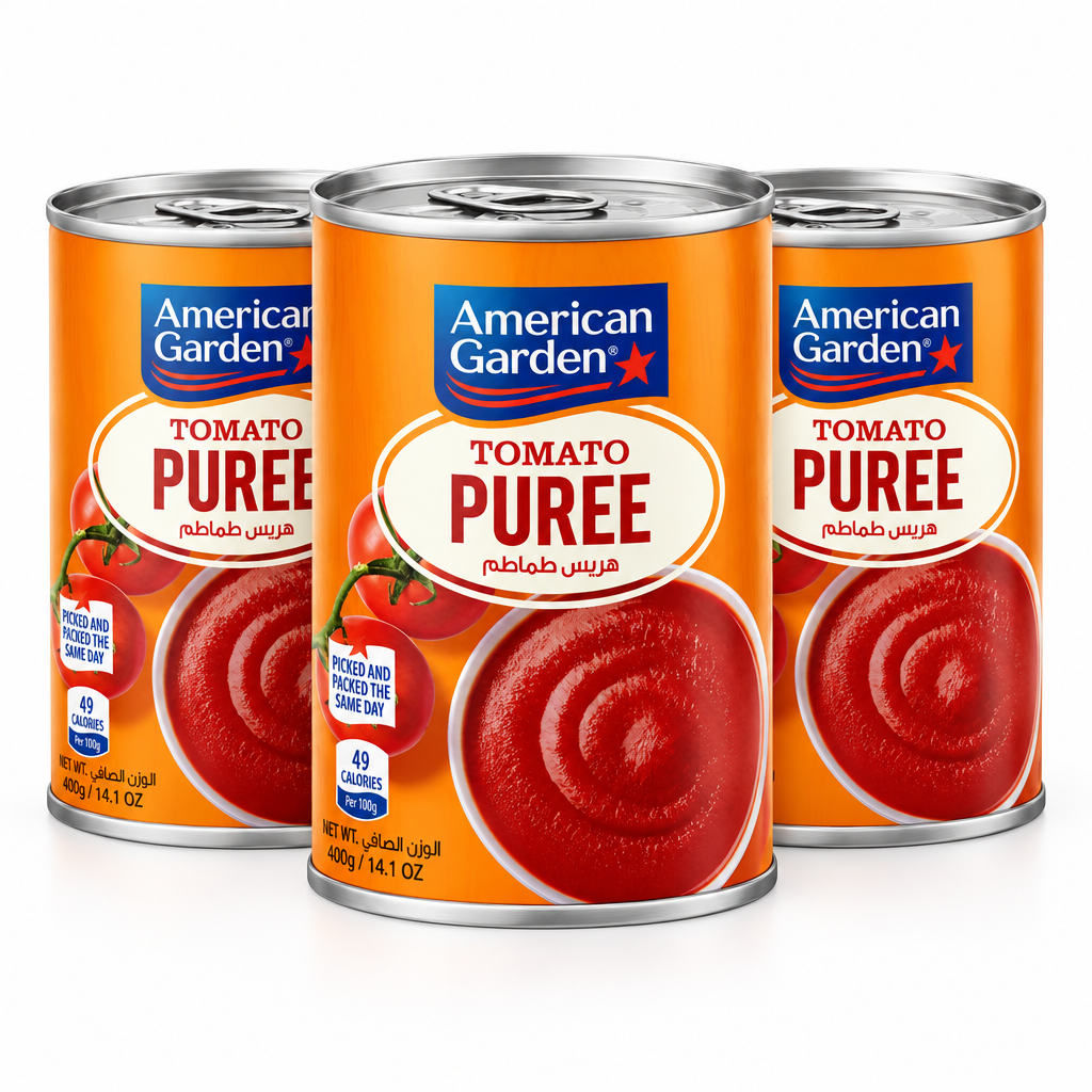 American Garden Tomato Puree 400gm (Pack of 3)