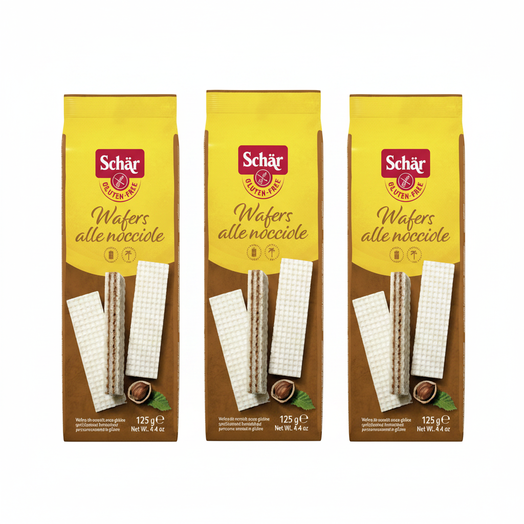 Schar Wafers Alle Nocciole 125G (Pack of 3)