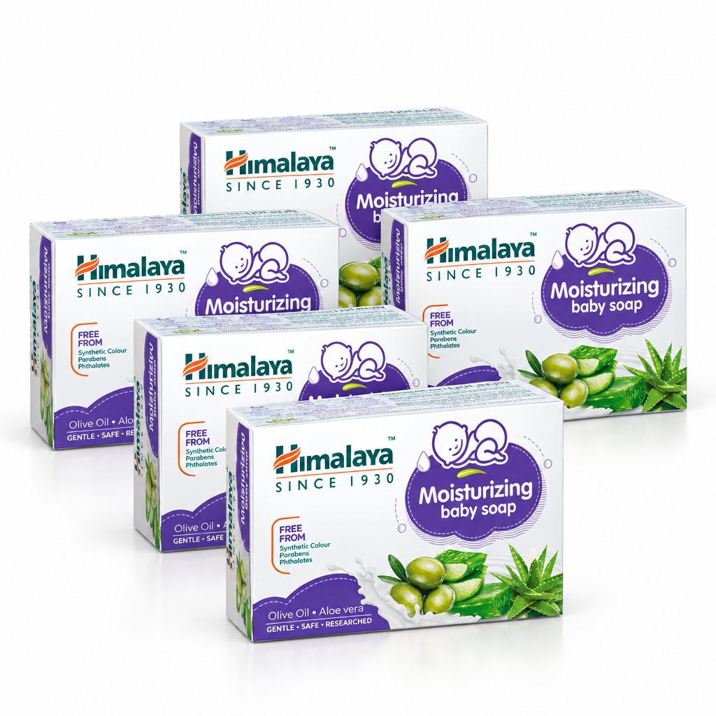 Himalaya Moisturizing Baby Soap With Aloe Vera 125 Gm (Pack of 6)