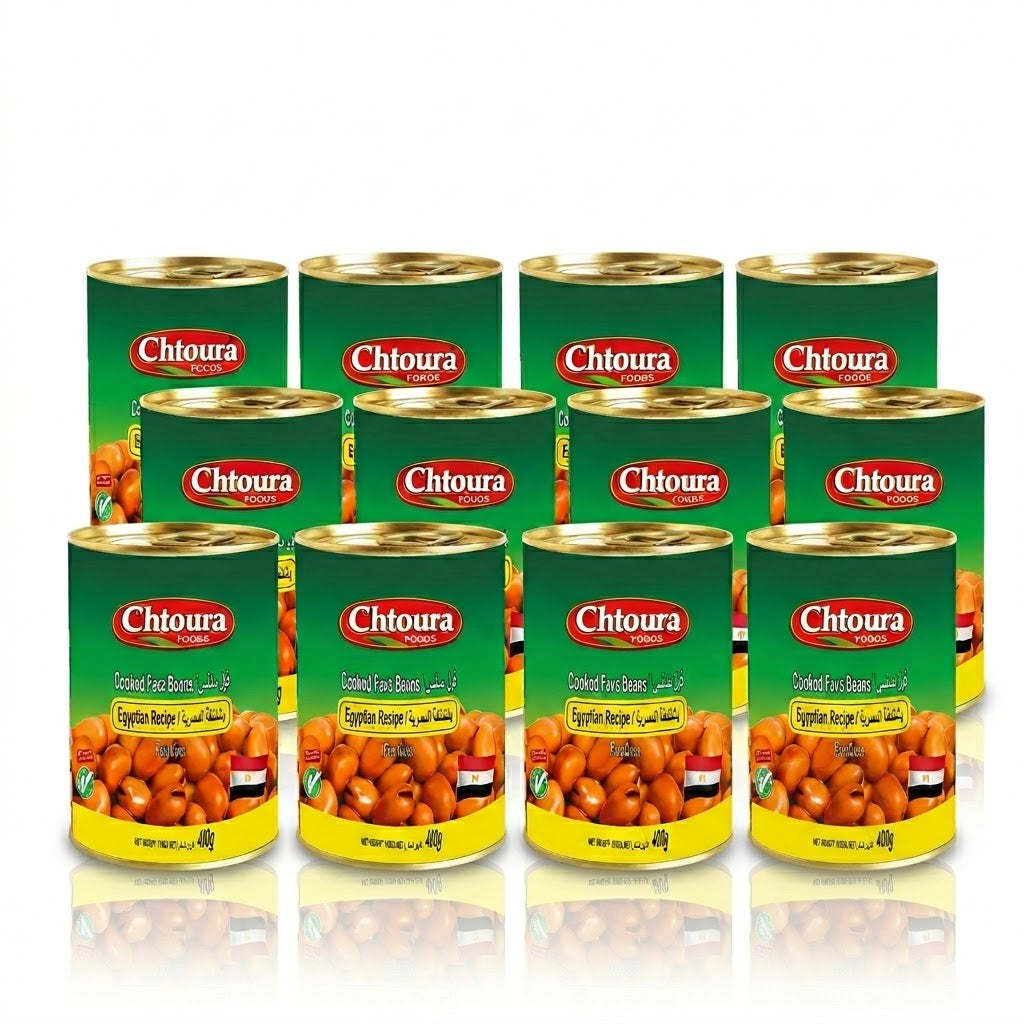 CHTOURA FAVA BEANS EGYPTIAN 4X400g (Total 12pcs)