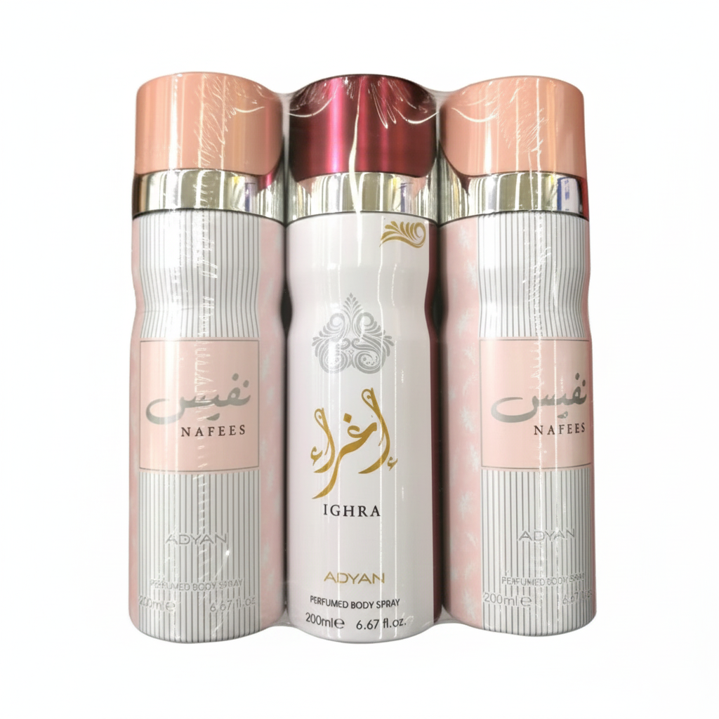ADYAN DEO ASSORETD 200 ML 3PCS PACK
