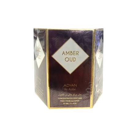 ADYAN ROLL ON AMBER OUD 6ML*6PCS PACK(Pack of 2)