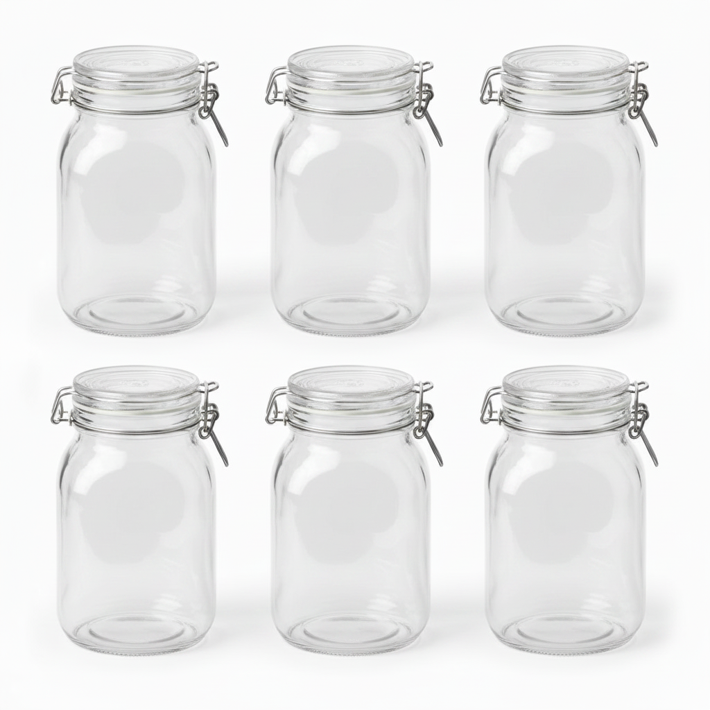 FIDO VASO STORAGE JAR 3LT3000 CC (Pack of 6)