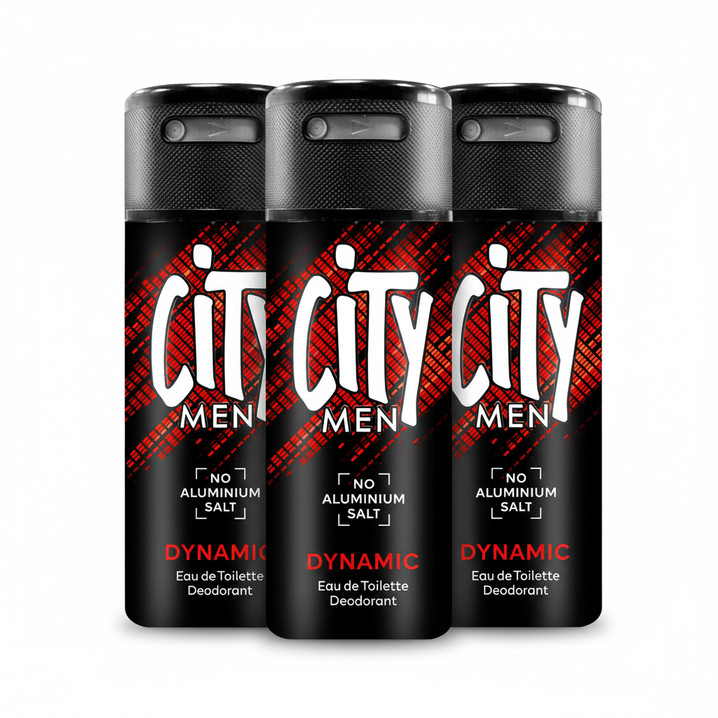 CITY DEOSPRAY DYNAMIC 150 ML.REGULAR (Pack of 3)