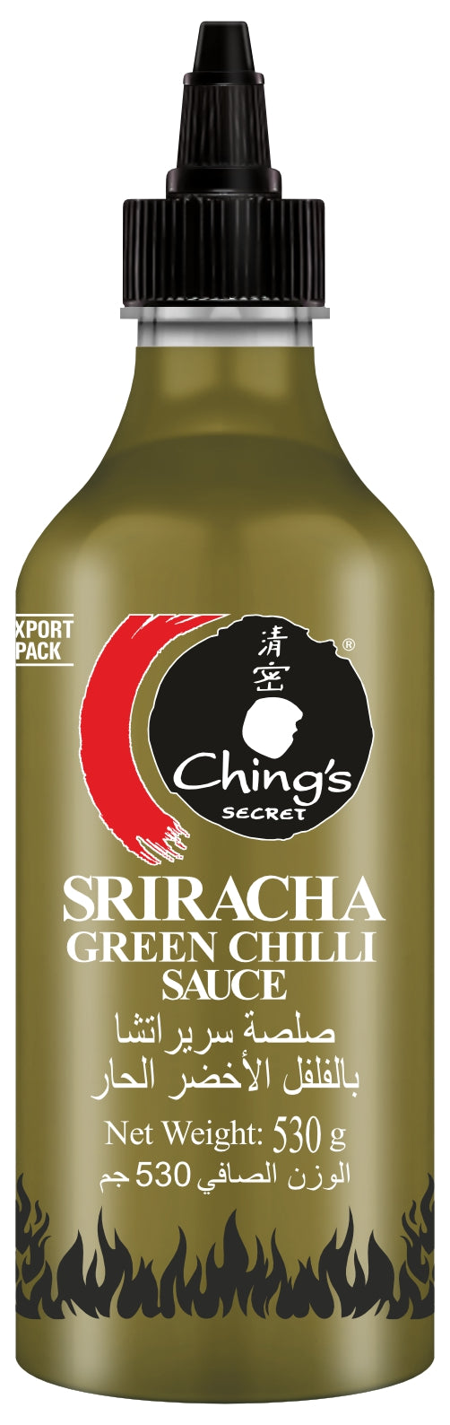 CHINGS SRIRACHA SAUCE  GREEN 530G SQEEZY (Pack of 3)