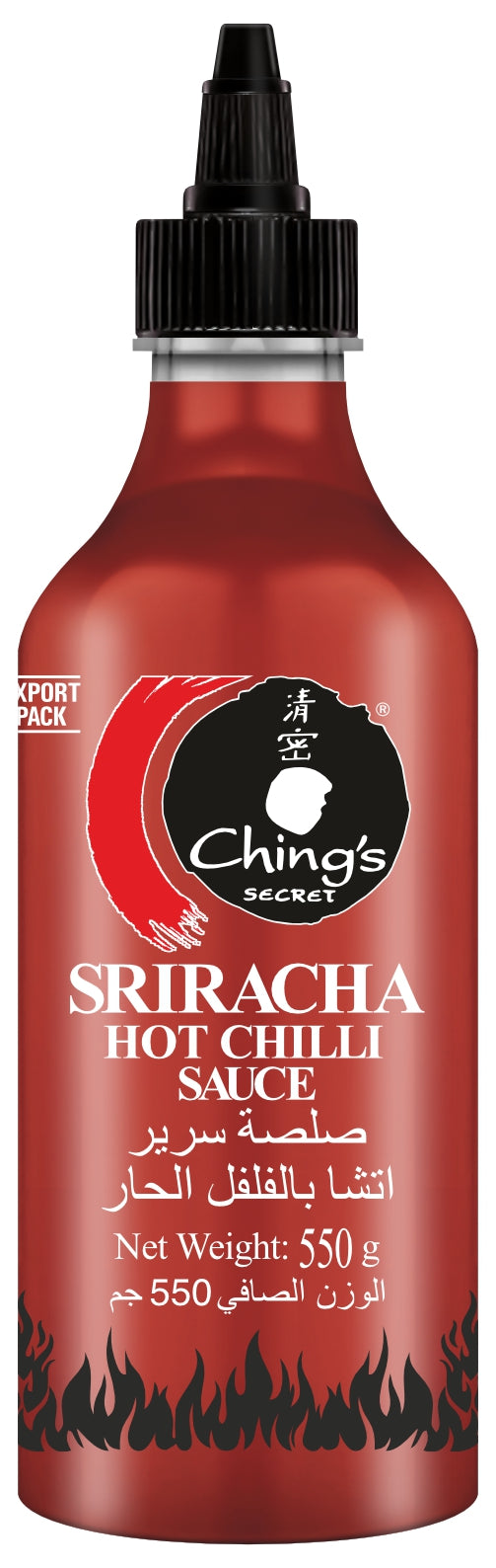 CHINGS SRIRACHA SAUCE RED 550G SQEEZY (Pack of 3)