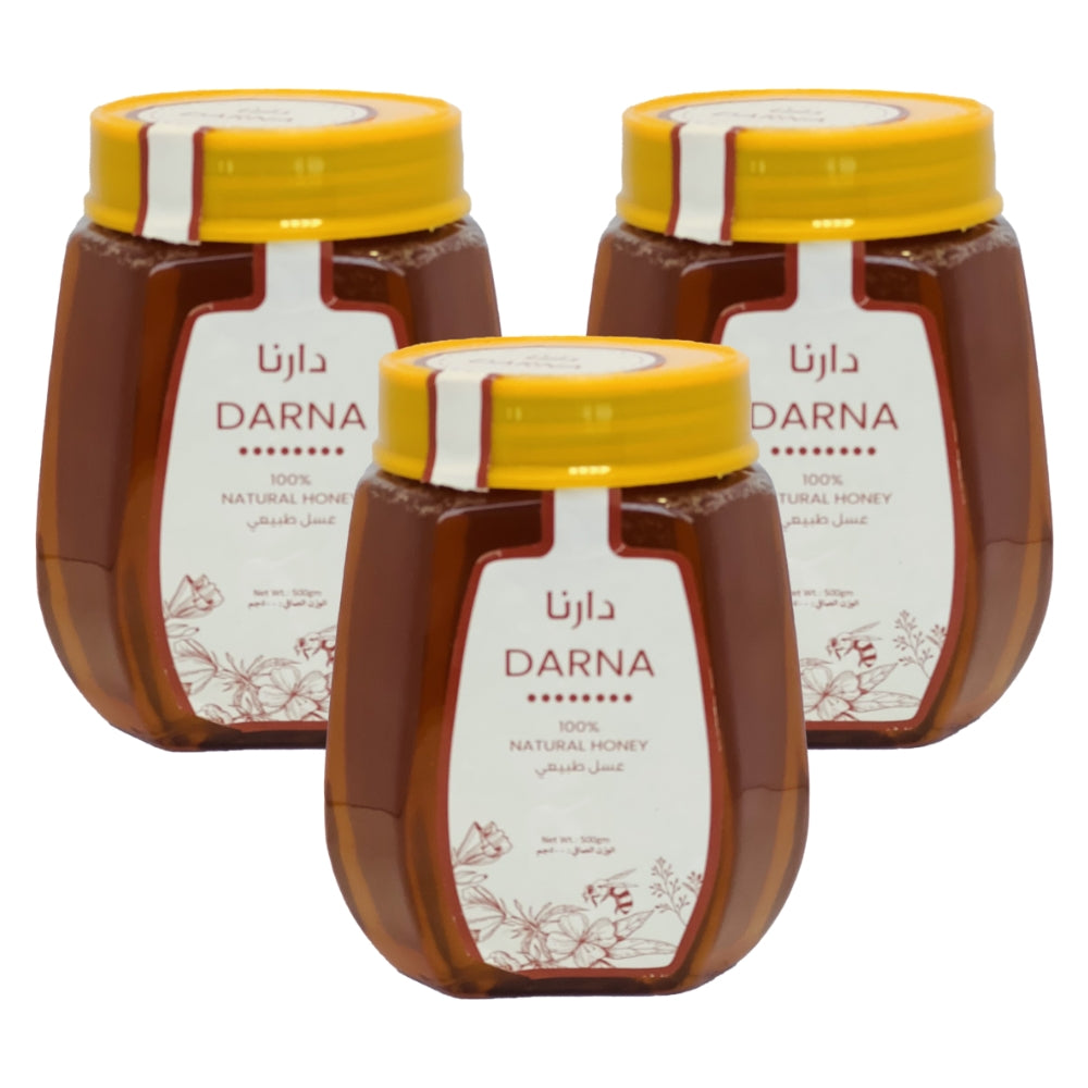 Darna Natural Honey 500 gm Octagonal Pet (Pack of 3)
