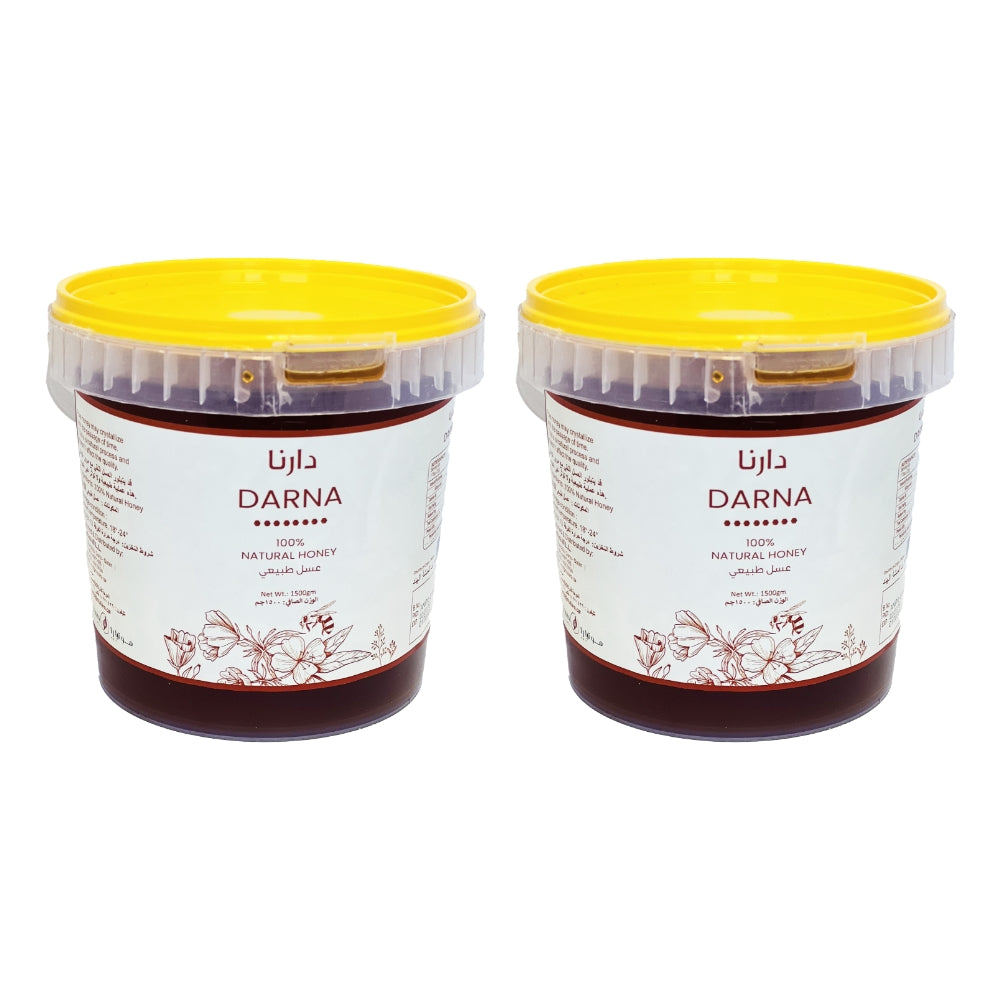 Darna Natural Honey 1.5Kg Plastic Bucket (Pack of 2)
