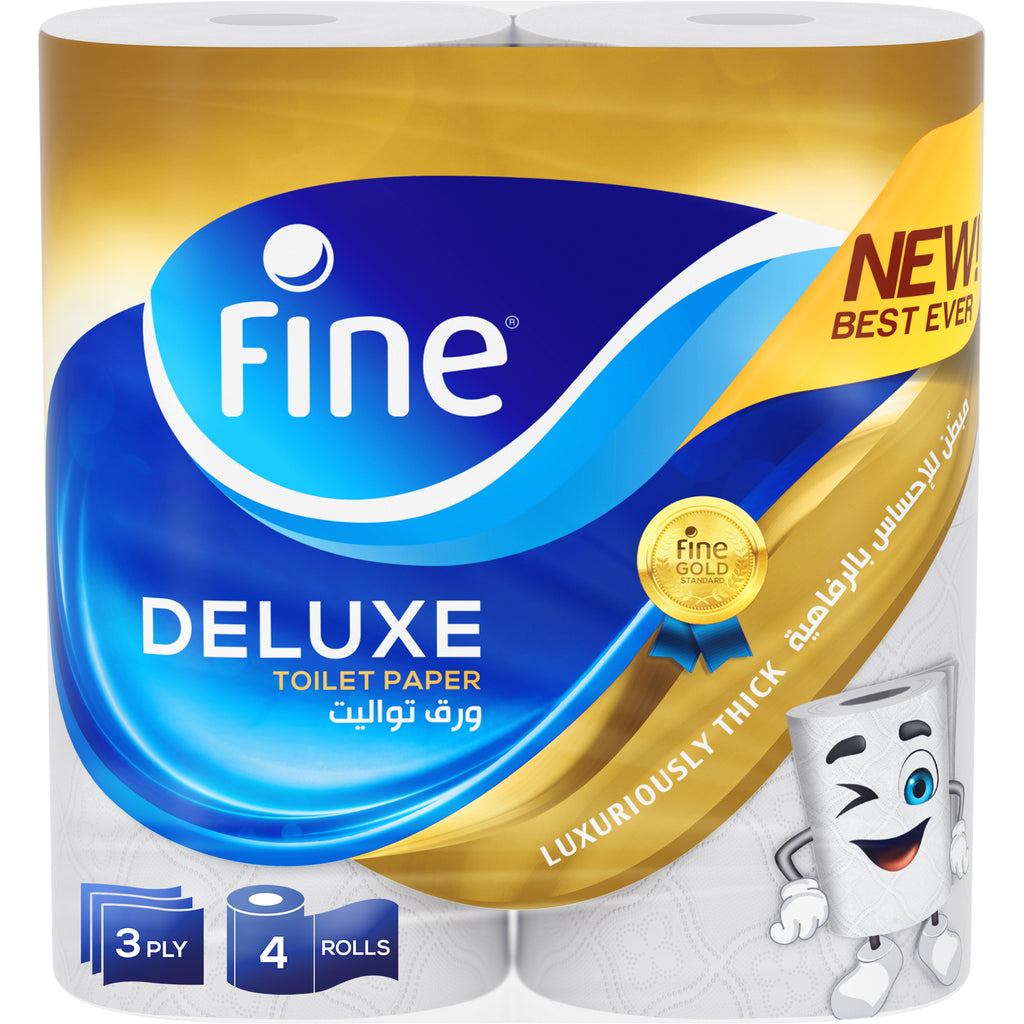 Fine Toilet Tissue Deluxe 140 Sheets 3 ply - Total 40 Rolls