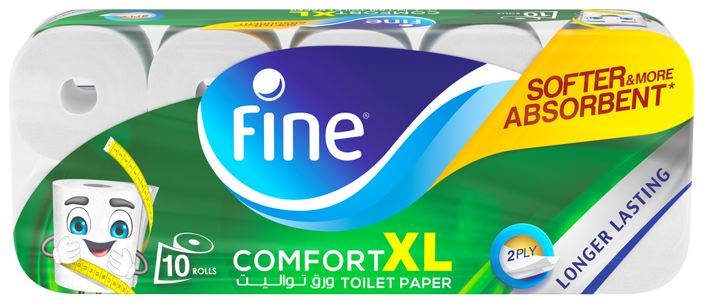 Fine Toilet Tissue Comfort XL 250 Sheets 2 ply - Total 80 Rolls