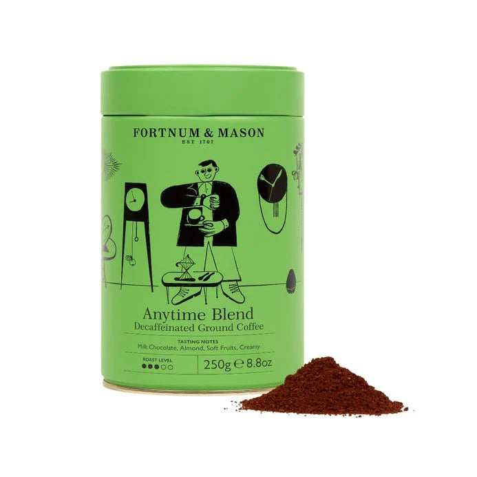 Fortnum & Mason Anytime Blend Decaffeinated Ground Coffee Tin 250g