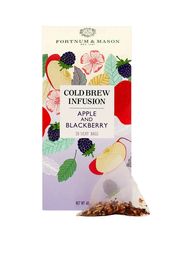 Fortnum & Mason Apple & Blackberry Cold Brew Infusion 20 Silky Tea Bags 60g