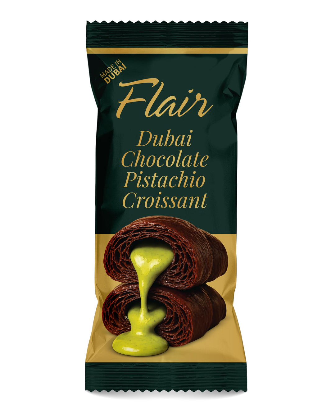 Flair Dubai Chocolate Croissant - Pistachio Kunafa 40gm (Pack of 12)