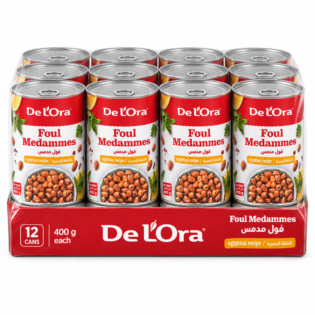 DELORA FOUL MEDAMMES EGYPTIAN RECIPE 400G (Pack Of 12)