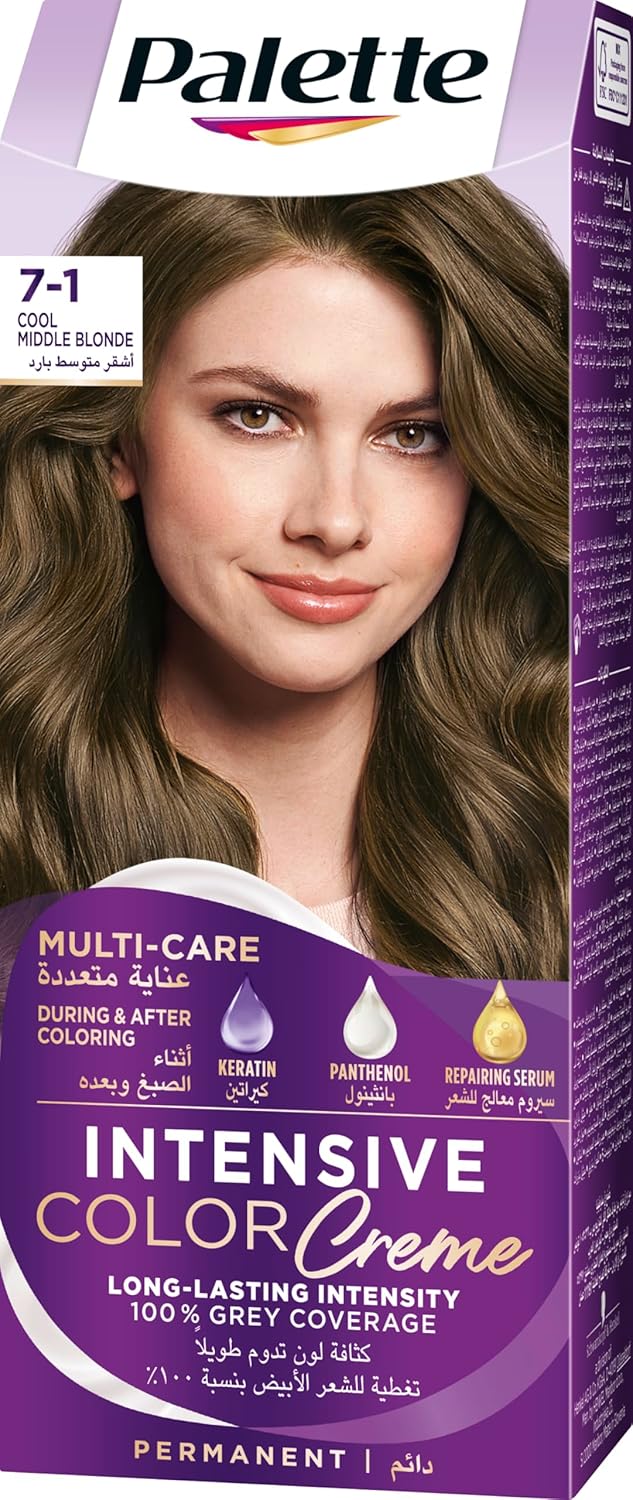 Palette Intensive Color Cream 7-1 Medium Ash Blonde (Pack of 5)