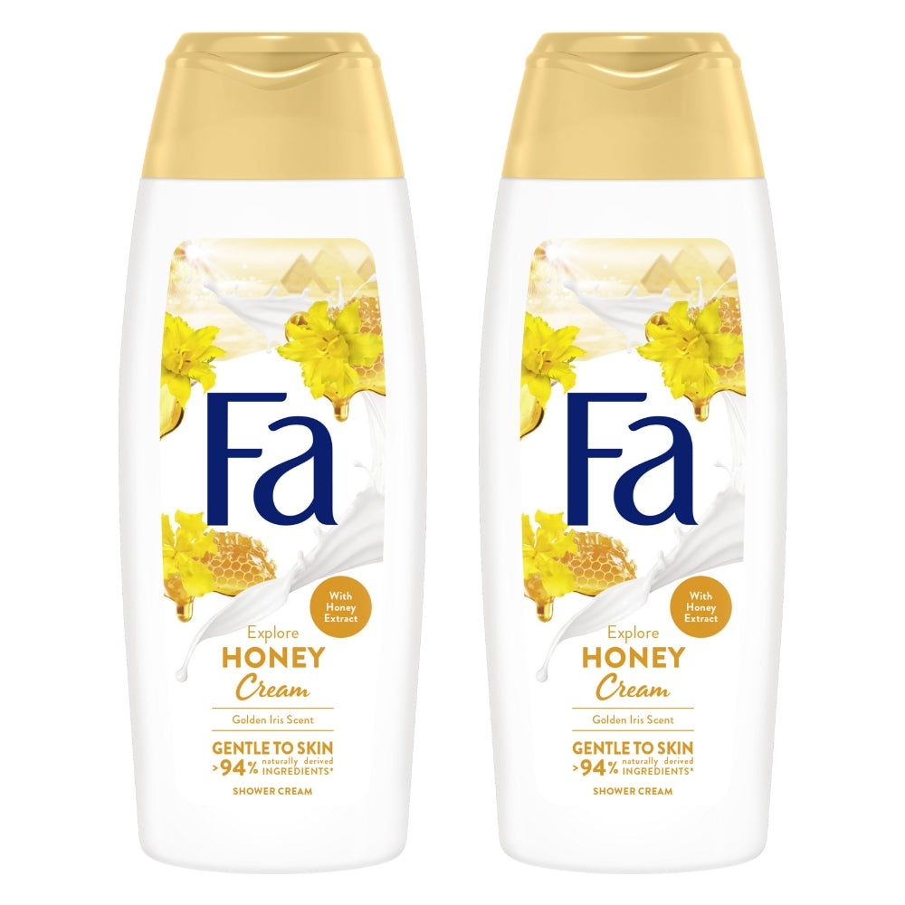 Fa Shower Gel Honey Crème 500 ml  (Pack of 2)