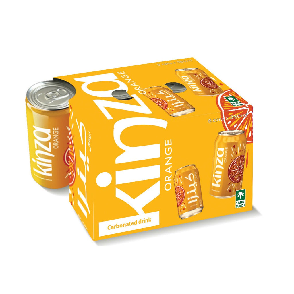 Kinza Orange Can 360ml (Pack of 6 Pieces)