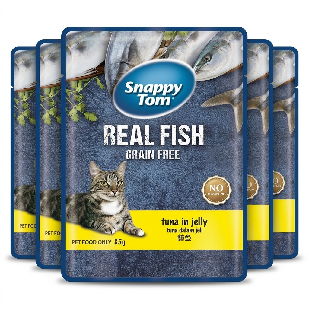 Snappy Tom  Tuna In Jelly Pouch 85gm (Pack of 5)